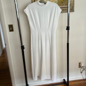 Long white Zara dress. Short sleeves.
